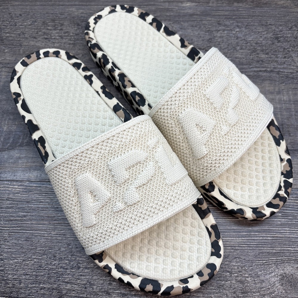 APL Slides Men's 11 BL TechLoom Parchment/Leopard‎ Sandals $130 NEW